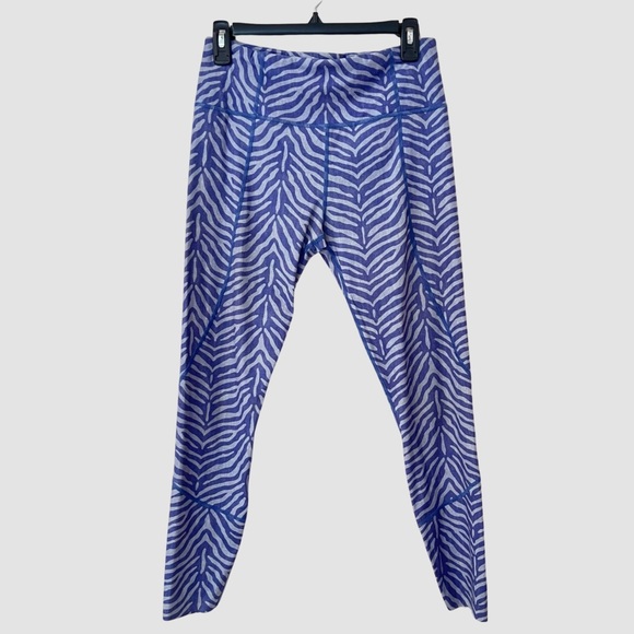 Varley Animal Print Blue/ Purple Activewear Leggings M ($110) - Picture 2 of 6